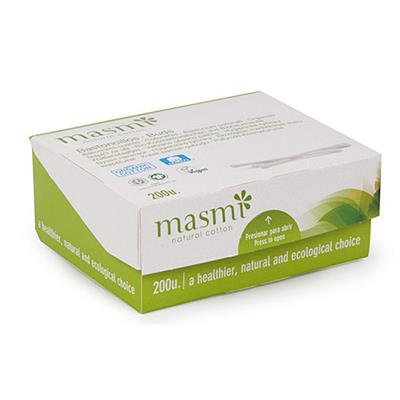Bastoncillos de algodón ecológico y stick de papel MASMI