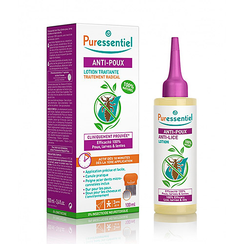 Pack loción+peine piojos 100ml PURESSENTIAL