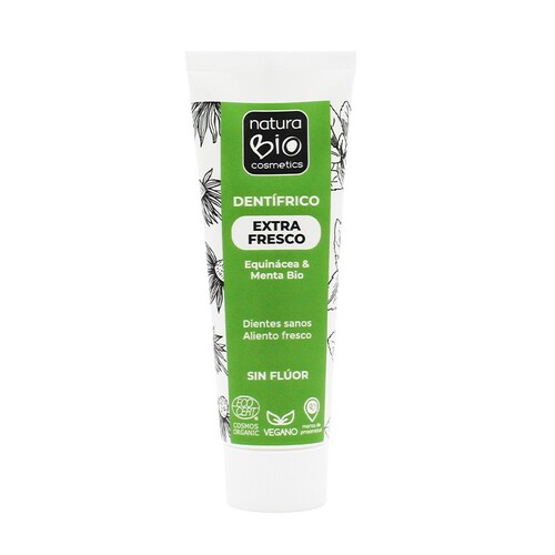 Dentifrico extra fresco equinácea y menta sin flúor BIO 75ml NATURABIO