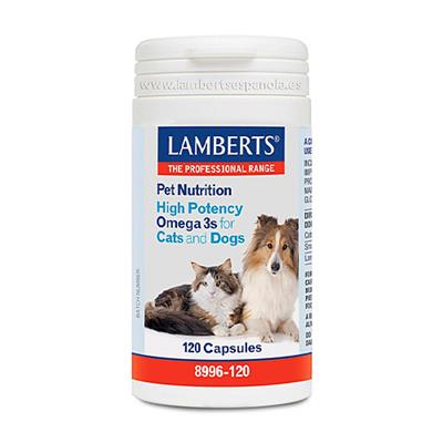 Pet Nutrition - omega 3 alta potencia gatos y perros 120caps LAMBERTS