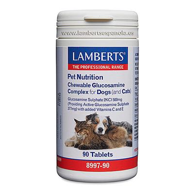 Pet Nutrition - complejo glucosamina masticable perros y gatos 90tabl LAMBERTS