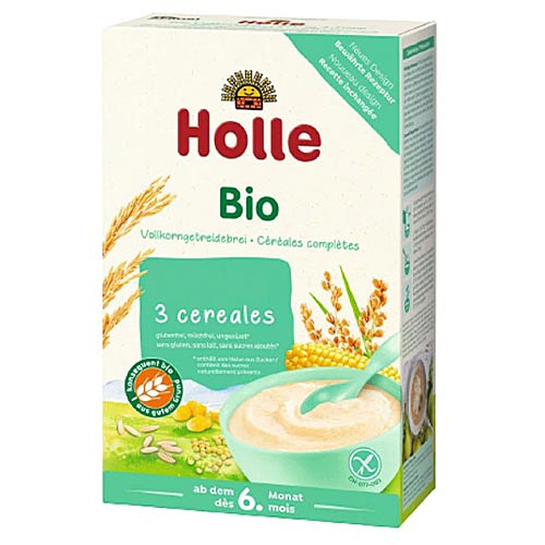 Papillas de 3 cereales integrales BIO 250g HOLLE