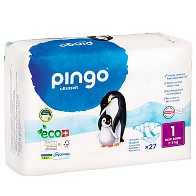 Pañales T1 recien nacidos BIO 27uds PINGO