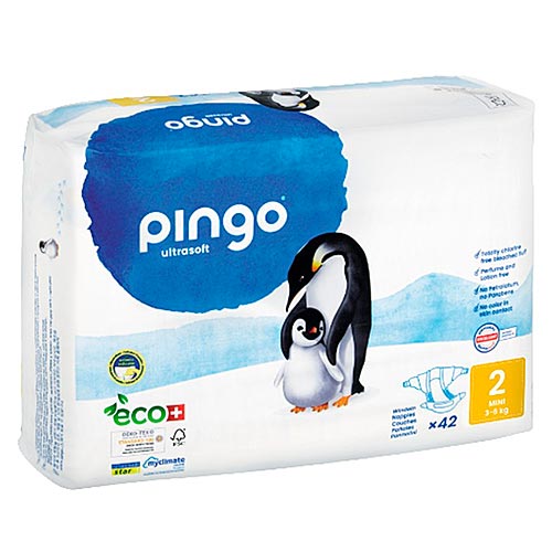 Pañales T2 3-6 kg BIO 42uds PINGO