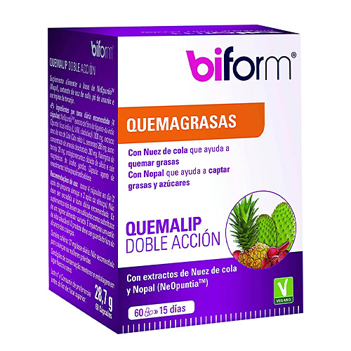 Quemalip doble acción 60caps BIFORM
