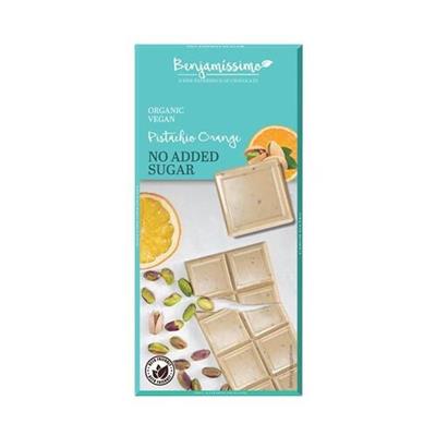 Chocolate blanco con pistacho sin gluten BIO 70g BENJAMISSIMO