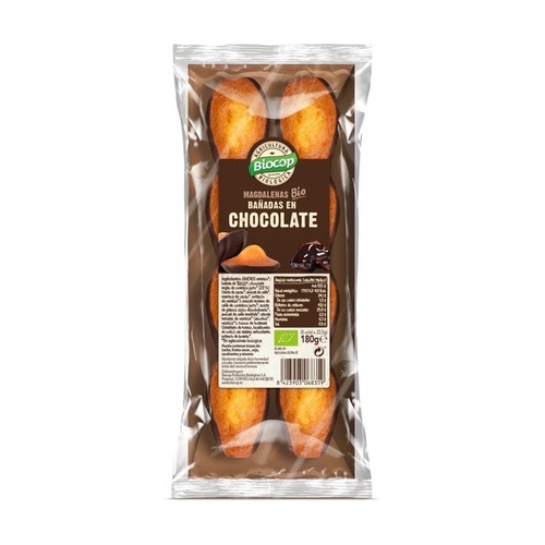 Magdalenas bañadas en chocolate BIO 180g BIOCOP