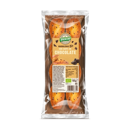 Magdalenas con chip de chocolate BIO 180g BIOCOP