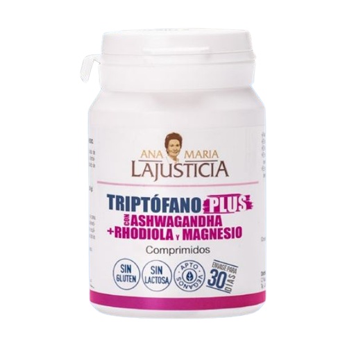Triptófano plus con ashwagandha, rhodiola y magnesio 60comp LAJUSTICIA