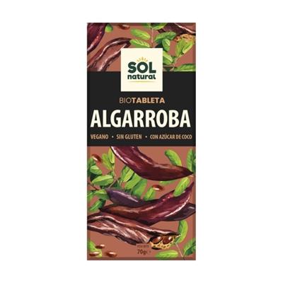 Tableta algarroba sin gluten vegana BIO 70g SOLNATURAL