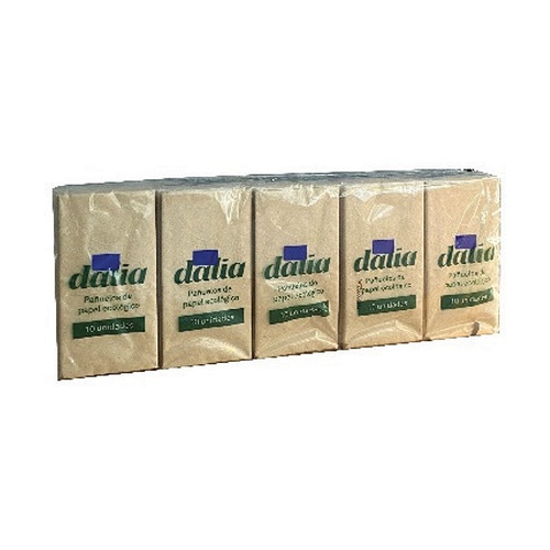Pack de 10 pañuelos bolsillo BIO sin blanquear DALIA