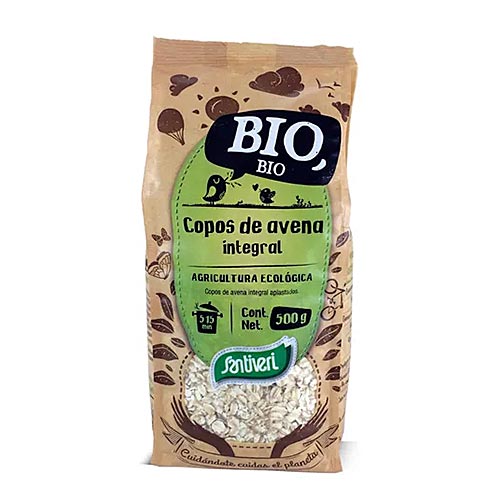 Copos de avena BIO 500g SANTIVERI