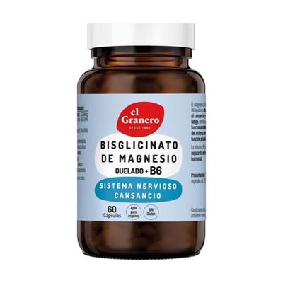 Magnesio bisglicinato con B6 740mg 60caps EL GRANERO