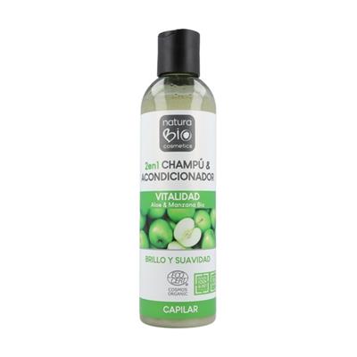 Champú acondicionador 2 en 1 aloe&manzana BIO 250ml NATURABIO