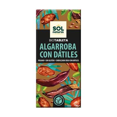 Tableta algarroba con dátil 70g SOLNATURAL