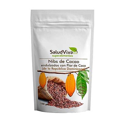 Nibs de cacao con néctar de flor de coco 150g SALUDVIVA