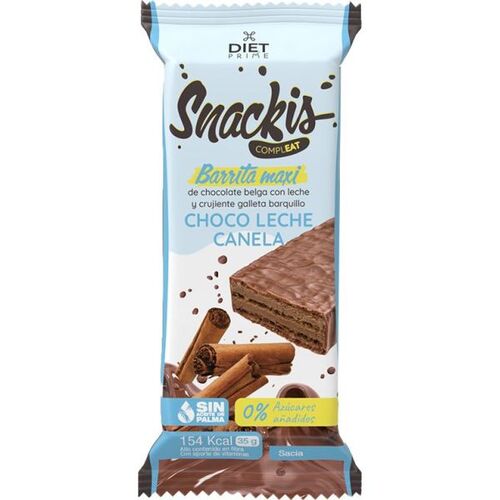 Barritas snackis compleat chocolate leche-canela 35g HERBORA