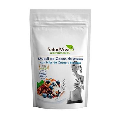 Muesli de copos de avena con nibs de cacao 350g SALUDVIVA