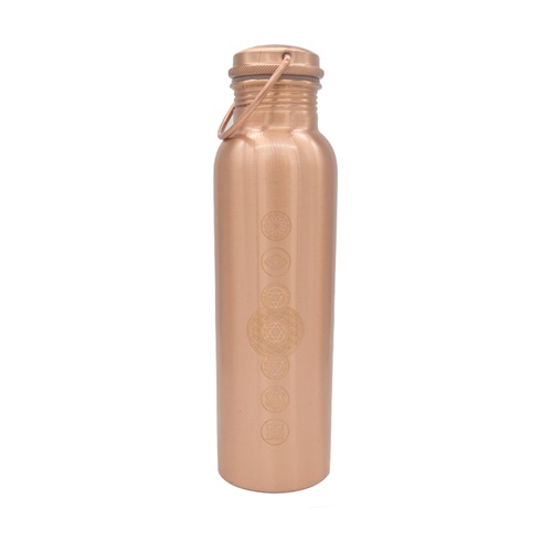 Botella de cobre Chakras 950ml INDIAVEDA