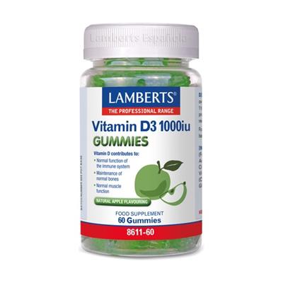Vitamina D3 1000IU 60 gummies LAMBERTS