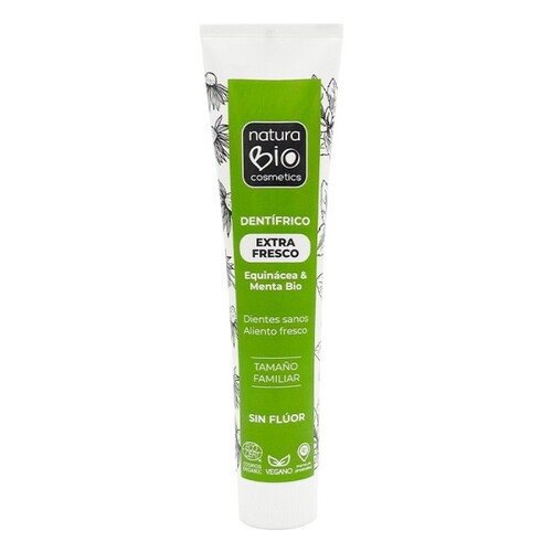 Dentífrico extra fresco equinácea y menta familiar sin flúor BIO 125ml NATURA BIO