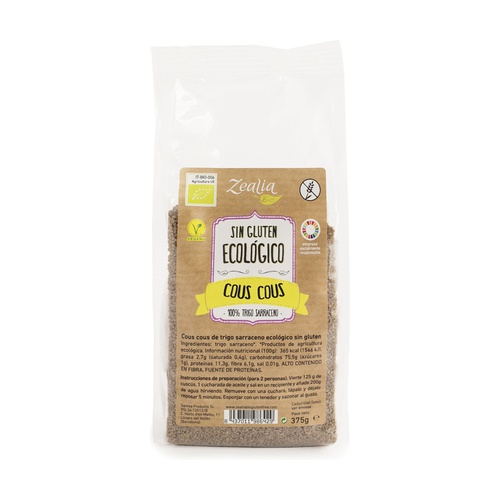 Cous cous sin gluten BIO 375g ZEALIA