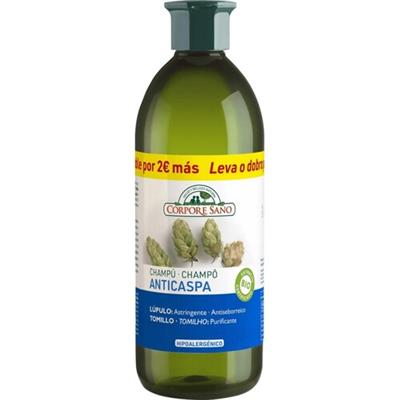 Champú anticaspa de lúpulo y tomillo 300ml+300ml gratis CORPORE SANO