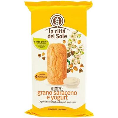 Plumcake de trigo sarraceno y yogur BIO 4*45g LA CITTA DEL SOLE
