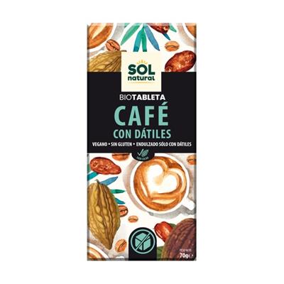 Chocolate café con dátiles BIO70g SOLNATURAL