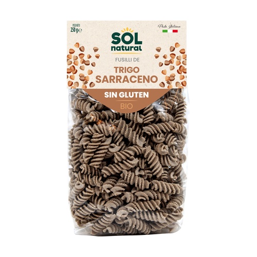 Fusilli trigo sarraceno sin gluten BIO 250mg SOLNATURAL
