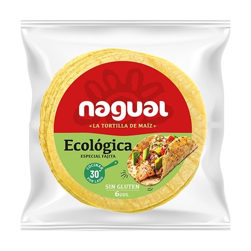 Tortilla de maiz BIO sin gluten 6unds NAGUAL