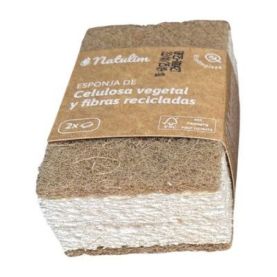 Esponja de fibra 2uds NATULIM