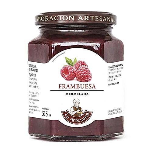 Mermelada de frambuesa con fructosa 320g LA ARTESANA