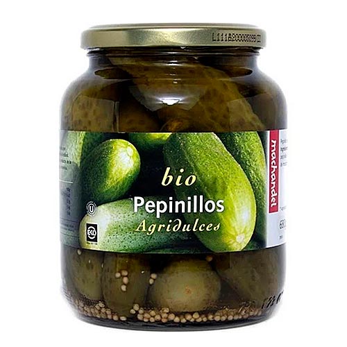 Pepinillos agridulces BIO 680g MACHANDEL