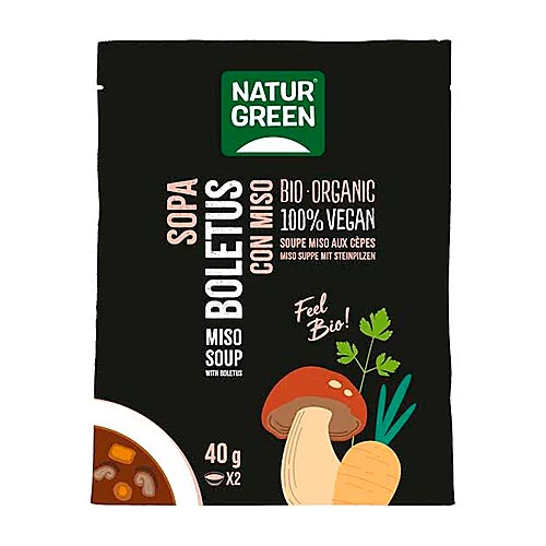 Sopa de boletus y miso 40g NATURGREEN