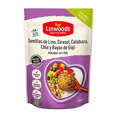 Lino, girasol, calabaza, sésamo y goji 425g LINWOODS