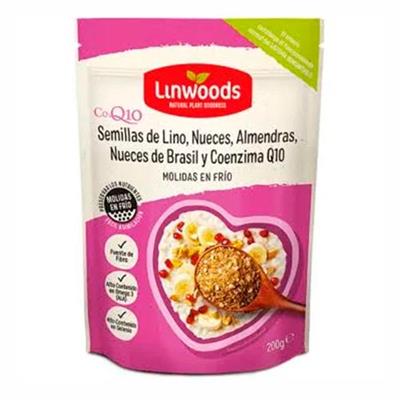 Semillas de lino, nueces, almendras, nueces de Brasil molidas LINWOODS