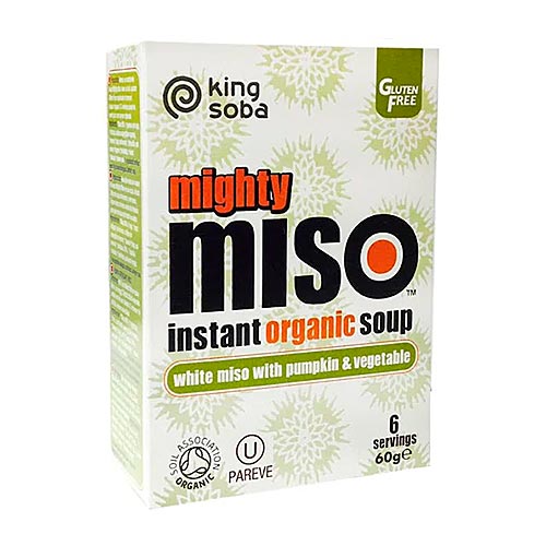 Sopa de miso con calabaza y verduras sin gluten BIO 6x10g KING SOBA