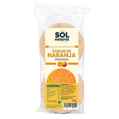 Tortas de arroz con yogur de naranja BIO 100g SOLNATURAL
