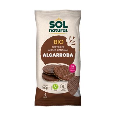 Tortas de arroz bañadas con algarroba 100g SOLNATURAL
