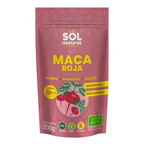 Maca roja en polvo 200g SOLNATURAL