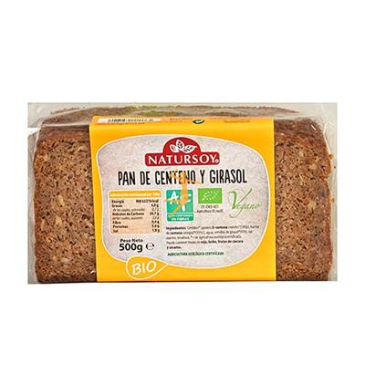 Pan de centeno y girasol 500g NATURSOY