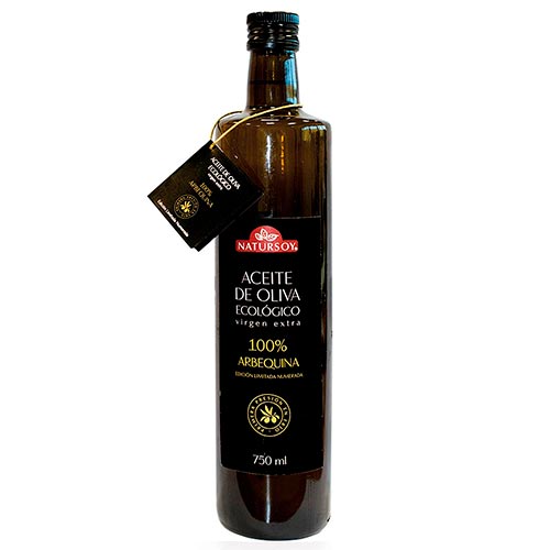 Aceite de oliva ecológico virgen extra arbequina 750ml NATURSOY