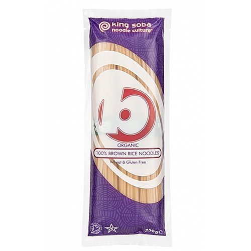 Pasta de arroz integral sin gluten BIO 250g KING SOBA