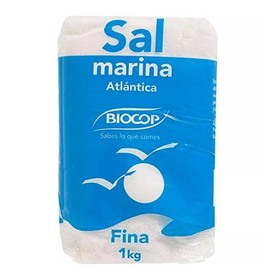 Sal marina atlántica fina 1Kg BIOCOP