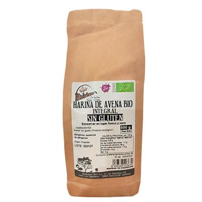Harina de avena integral sin gluten BIO 500g BIOARTESA