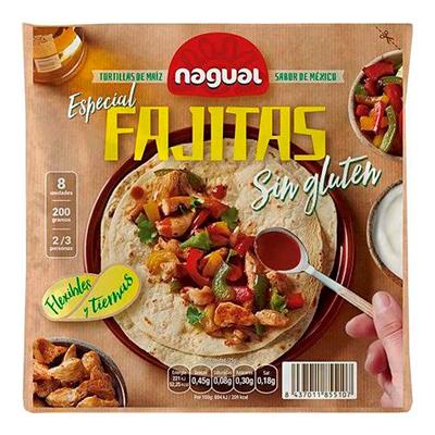 Fajitas (tortillas de maiz)sin gluten 8uds NAGUAL
