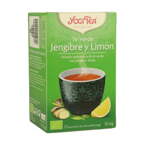 Infusión jengibre, limón y té verde 17 bolsitas YOGI TEA