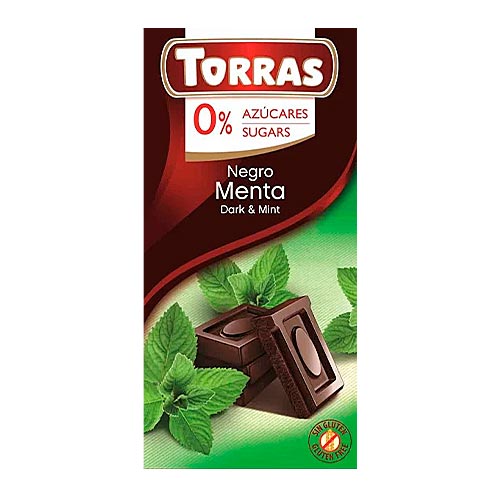 Chocolate puro con menta 75g TORRAS