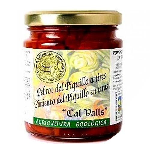 Pimientos del piquillo en tiras BIO 215g CAL VALLS